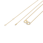Lab Diamond Infinity Necklace In 14K Solid Gold/Platinum - 