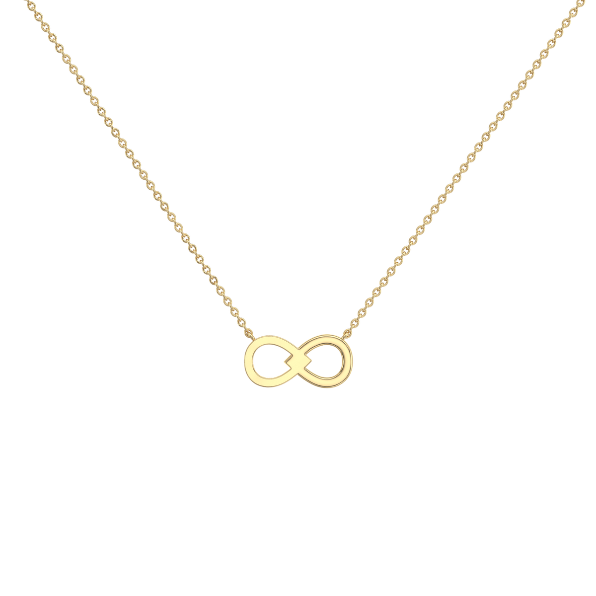Lab Diamond Infinity Necklace In 14K Solid Gold/Platinum - 