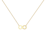 Lab Diamond Infinity Necklace In 14K Solid Gold/Platinum - 