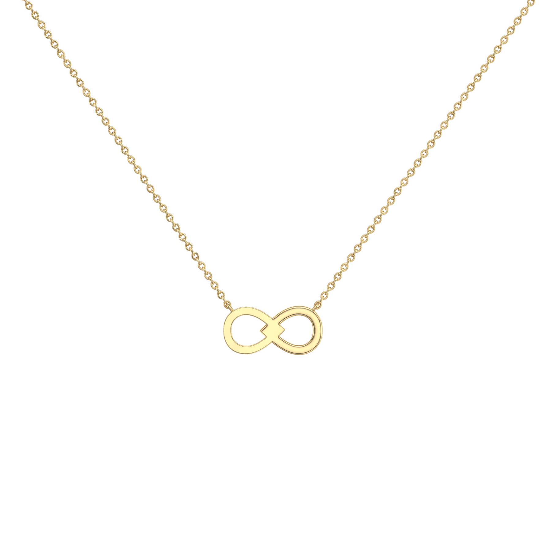 Lab Diamond Infinity Necklace In 14K Solid Gold/Platinum - 