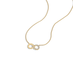 Lab Diamond Infinity Necklace In 14K Solid Gold/Platinum - 