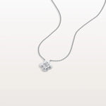 Lab Grown Diamond Clover Necklace in 14K Solid Gold/Platinum - Necklaces