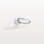 Lab Grown Diamonds Clover Ring in 14K Solid Gold/Platinum - Rings
