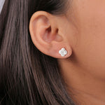 Lab Diamond Four Leaf Clover Studs Earrings - Earrings