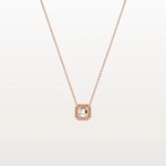 Lab Grown Asscher Cut Necklace In 14K Solid Gold/Platinum - Necklaces