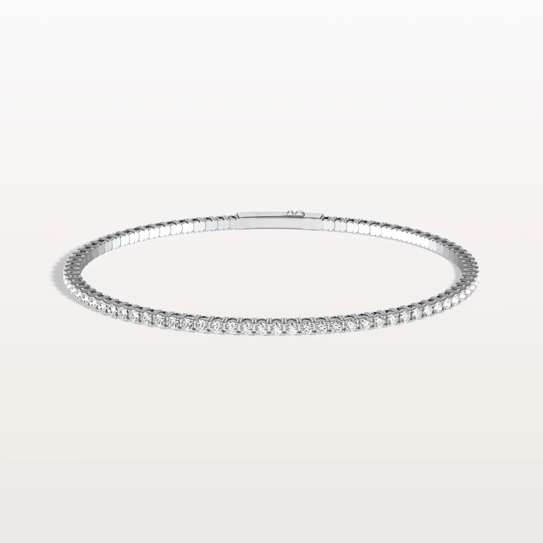 3.11CTW VVS Lab Grown Diamond Full Eternity 7 Inches Flexible Bangle - Bracelets
