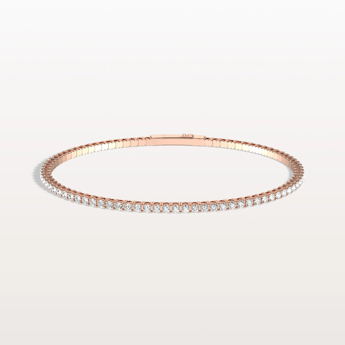 3.11CTW VVS Lab Grown Diamond Full Eternity 7 Inches Flexible Bangle - Bracelets
