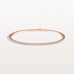 3.11CTW VVS Lab Grown Diamond Full Eternity 7 Inches Flexible Bangle - Bracelets