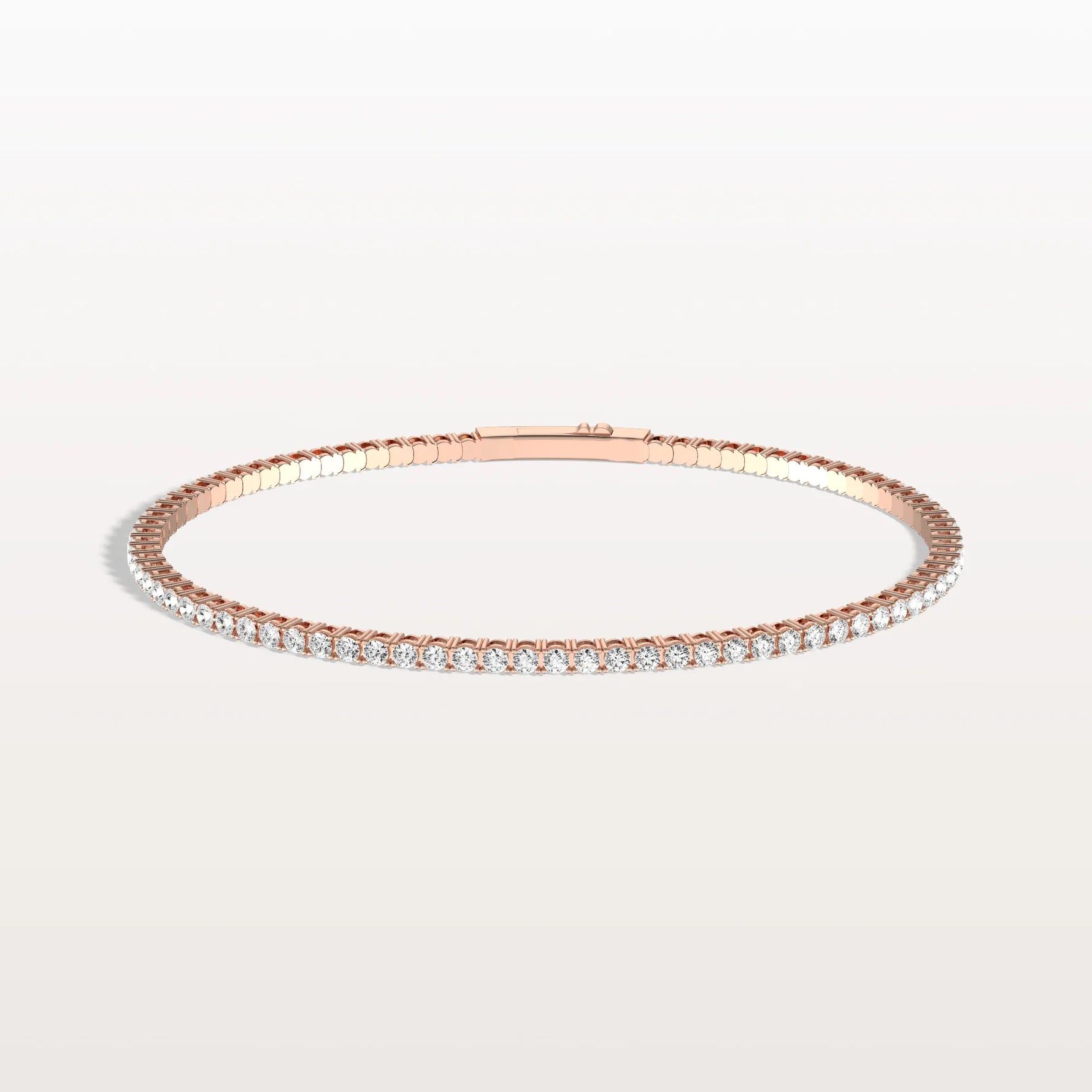 3.11CTW VVS Lab Grown Diamond Full Eternity 7 Inches Flexible Bangle - Bracelets