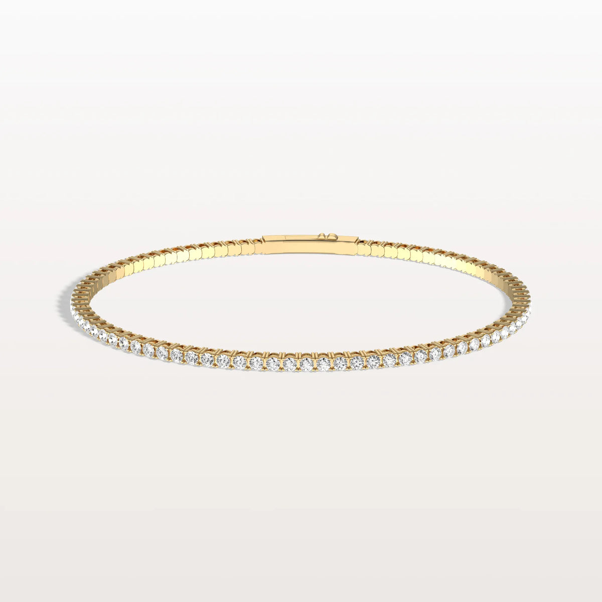 3.11CTW VVS Lab Grown Diamond Full Eternity 7 Inches Flexible Bangle - Bracelets