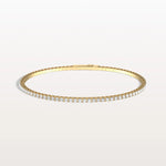 3.11CTW VVS Lab Grown Diamond Full Eternity 7 Inches Flexible Bangle - Bracelets