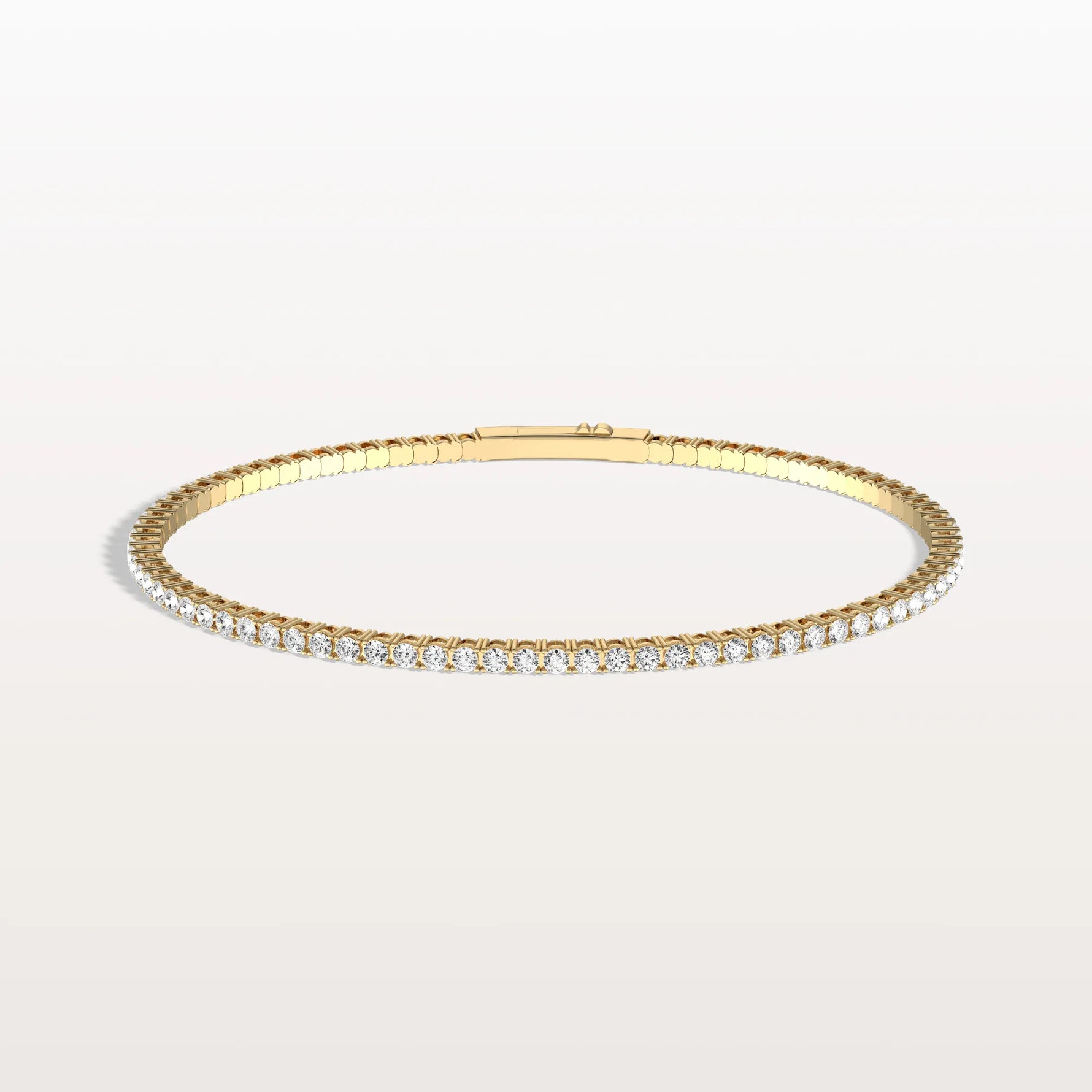 3.11CTW VVS Lab Grown Diamond Full Eternity 7 Inches Flexible Bangle - Bracelets
