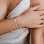 3.35CTW VVS Lab Grown Diamond Full Eternity 7 Inches Flexible Bangle - Bracelets