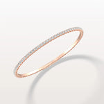 3.35CTW VVS Lab Grown Diamond Full Eternity 7 Inches Flexible Bangle - Bracelets