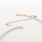 3.35CTW VVS Lab Grown Diamond Full Eternity 7 Inches Flexible Bangle - Bracelets