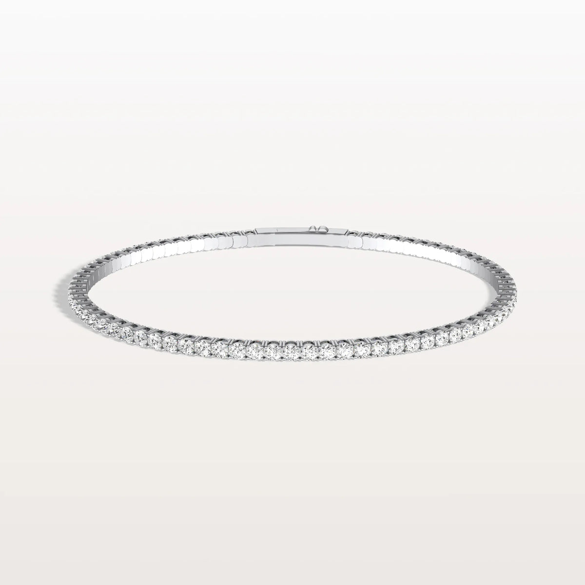 3.35CTW VVS Lab Grown Diamond Full Eternity 7 Inches Flexible Bangle - Bracelets