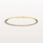 3.35CTW VVS Lab Grown Diamond Full Eternity 7 Inches Flexible Bangle - Bracelets