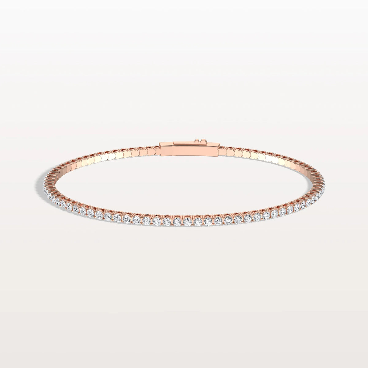 2.78CTW VVS Lab Grown Diamond Full Eternity 7 Inches Flexible Bangle - Bracelets