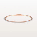 2.78CTW VVS Lab Grown Diamond Full Eternity 7 Inches Flexible Bangle - Bracelets