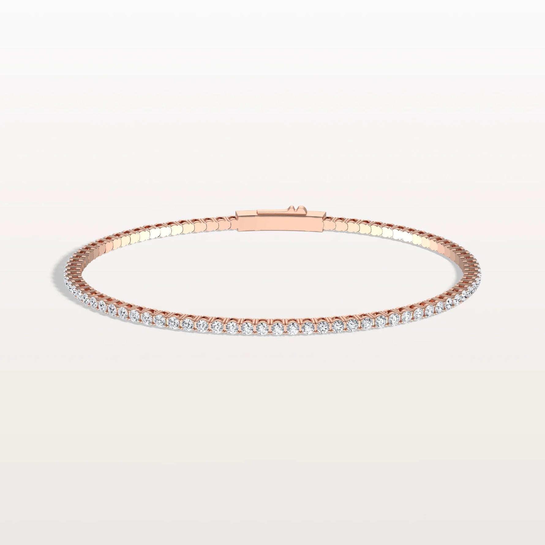 2.78CTW VVS Lab Grown Diamond Full Eternity 7 Inches Flexible Bangle - Bracelets