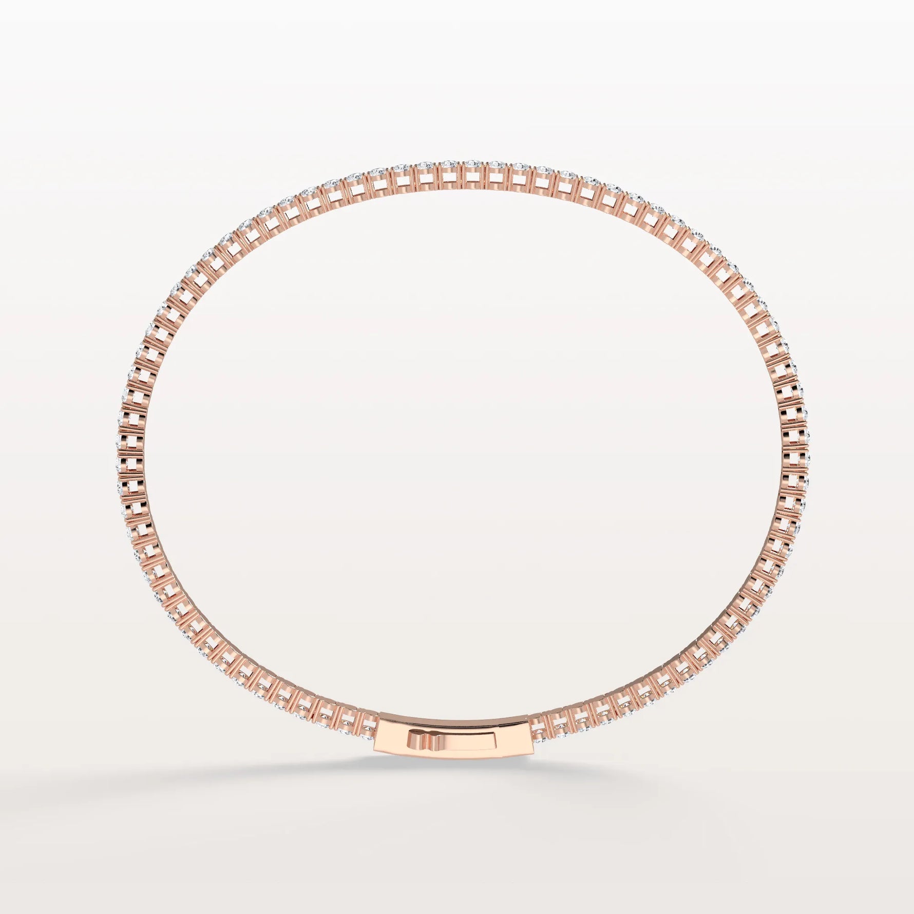 2.78CTW VVS Lab Grown Diamond Full Eternity 7 Inches Flexible Bangle - Bracelets