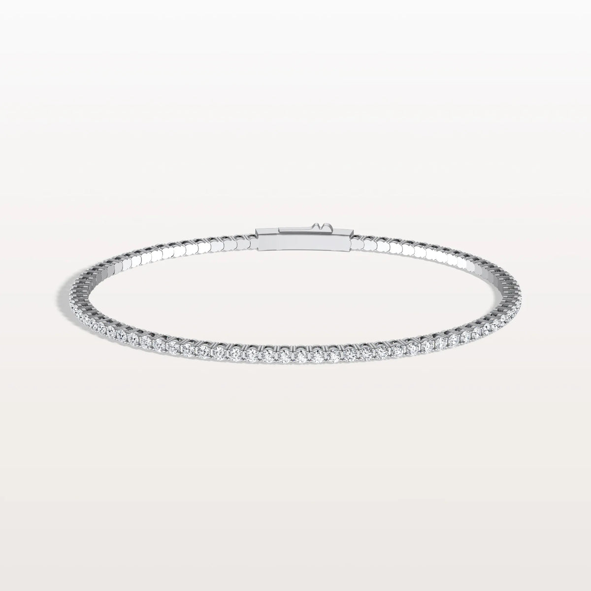 2.78CTW VVS Lab Grown Diamond Full Eternity 7 Inches Flexible Bangle - Bracelets