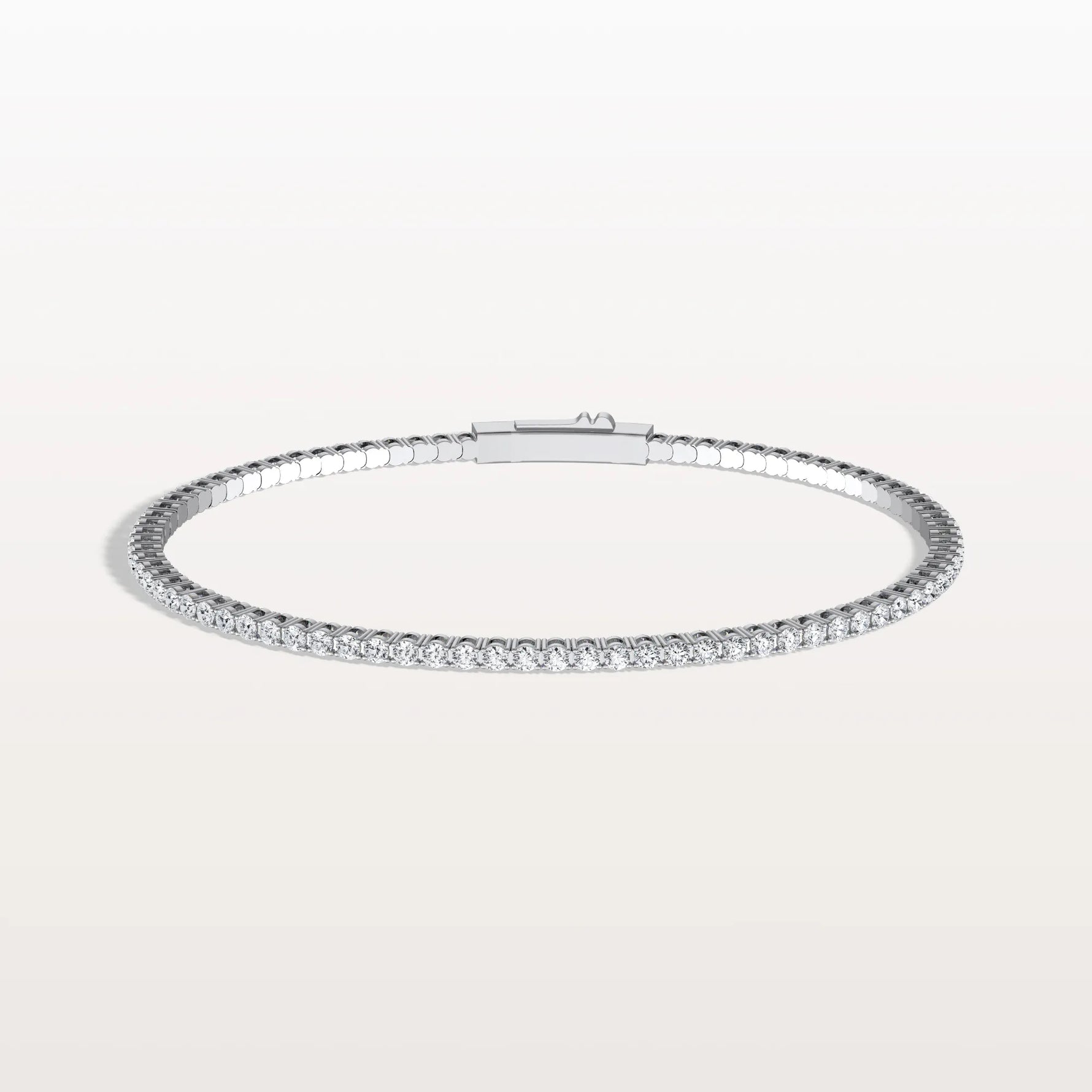2.78CTW VVS Lab Grown Diamond Full Eternity 7 Inches Flexible Bangle - Bracelets
