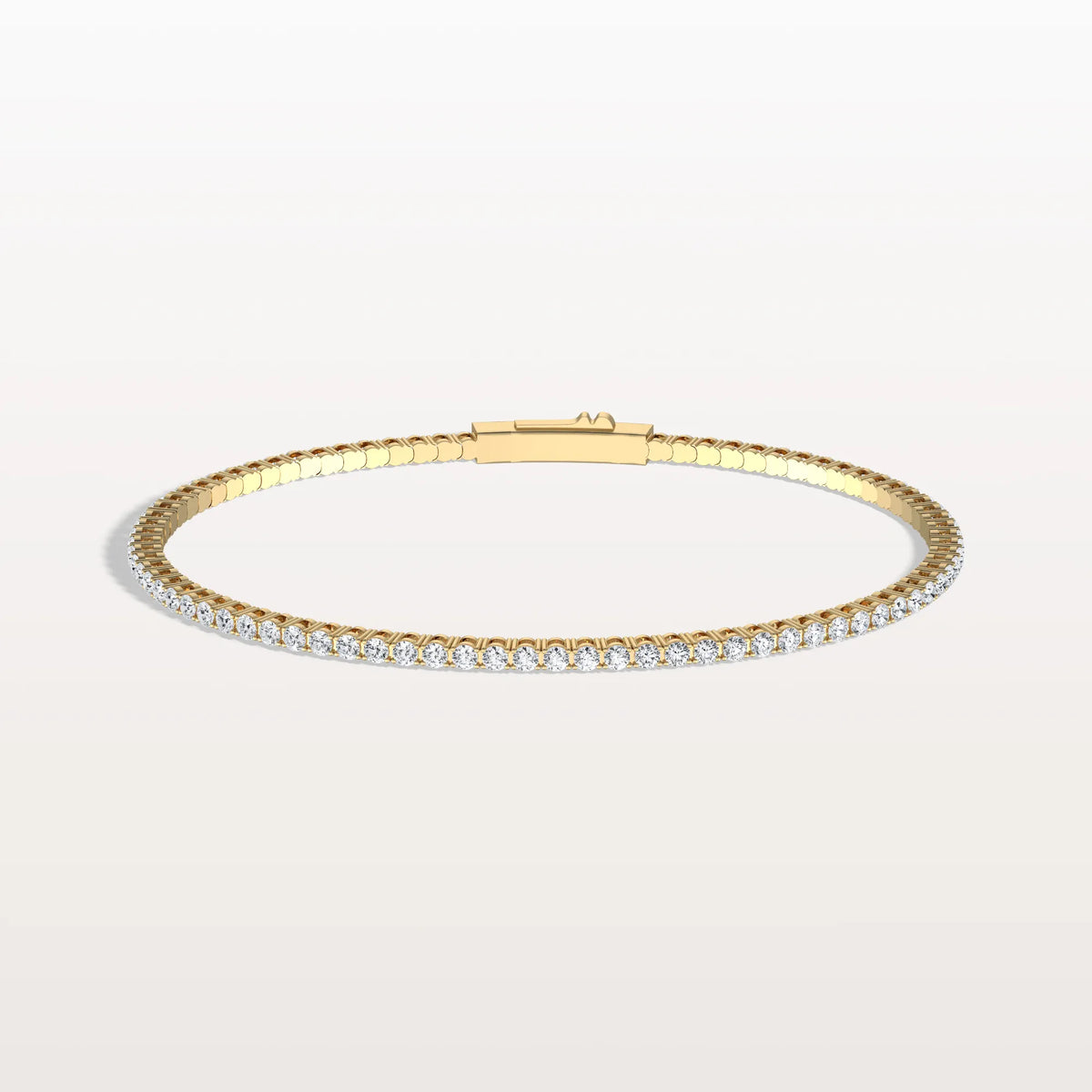 2.78CTW VVS Lab Grown Diamond Full Eternity 7 Inches Flexible Bangle - Bracelets