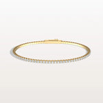 2.78CTW VVS Lab Grown Diamond Full Eternity 7 Inches Flexible Bangle - Bracelets