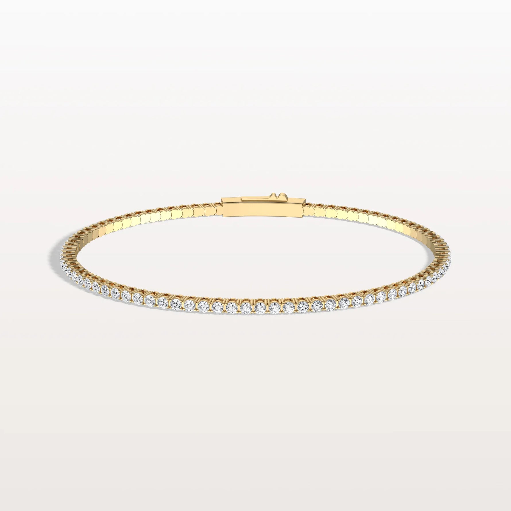 2.78CTW VVS Lab Grown Diamond Full Eternity 7 Inches Flexible Bangle - Bracelets