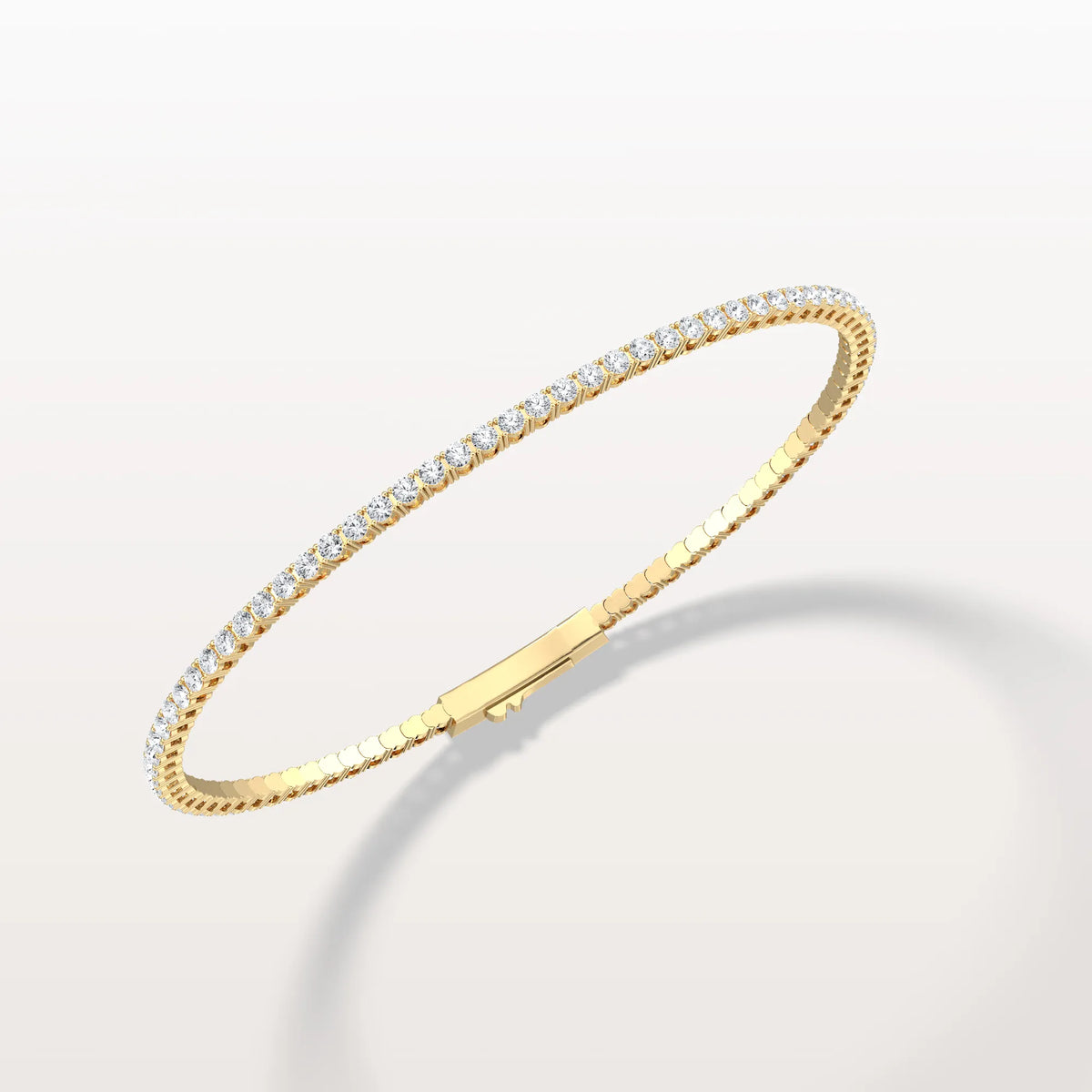 2.78CTW VVS Lab Grown Diamond Full Eternity 7 Inches Flexible Bangle - Bracelets
