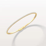2.78CTW VVS Lab Grown Diamond Full Eternity 7 Inches Flexible Bangle - Bracelets
