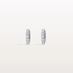 0.93CTW Lab Diamond Half Eternity Huggie Earring In 14K Solid Gold/Platinum - Earrings