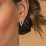 Lab Diamond Half Eternity Viper Earring In 14K Solid Gold/Platinum - Earrings