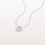 1CT Hexagon Lab Grown Diamond Necklace in 14K Solid Gold/Platinum - Necklaces