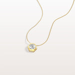 1CT Hexagon Lab Grown Diamond Necklace in 14K Solid Gold/Platinum - Necklaces