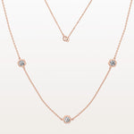 Stunning Lab Grown Diamond Screw Shape Necklace In 14K Solid Gold/Platinum - Necklaces