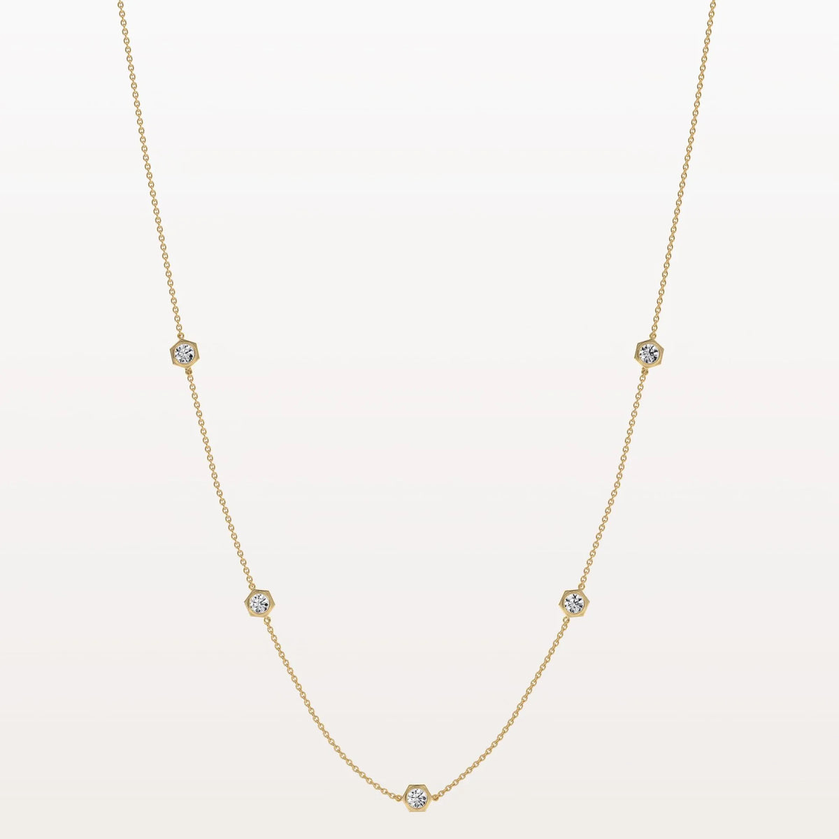 Stunning Lab Grown Diamond Screw Shape Necklace In 14K Solid Gold/Platinum - Necklaces