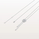Lab Grown Diamond Ball Pendant Y Necklace In 14K Solid Gold/Platinum - Necklaces