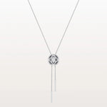 Lab Grown Diamond Ball Pendant Y Necklace In 14K Solid Gold/Platinum - Necklaces