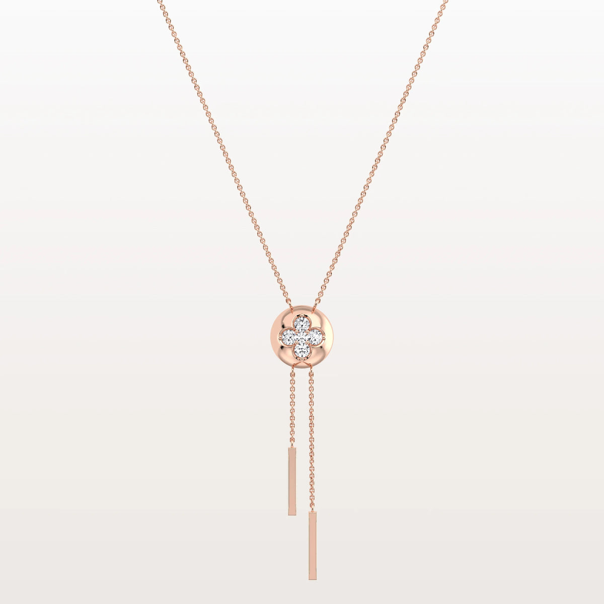 Lab Grown Diamond Ball Pendant Y Necklace In 14K Solid Gold/Platinum - Necklaces