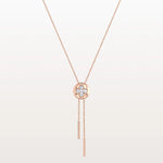 Lab Grown Diamond Ball Pendant Y Necklace In 14K Solid Gold/Platinum - Necklaces