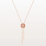 Lab Grown Diamond Ball Pendant Y Necklace In 14K Solid Gold/Platinum - Necklaces