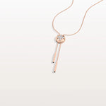 Lab Grown Diamond Ball Pendant Y Necklace In 14K Solid Gold/Platinum - Necklaces