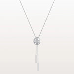 Lab Grown Diamond Ball Pendant Y Necklace In 14K Solid Gold/Platinum - Necklaces