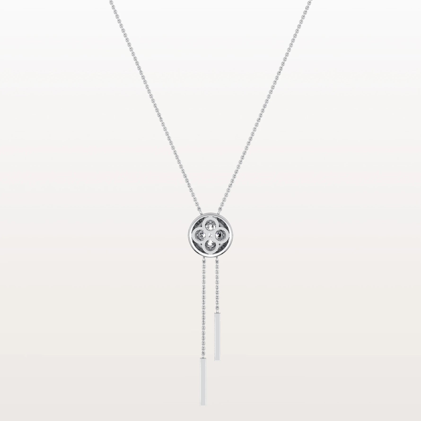 Lab Grown Diamond Ball Pendant Y Necklace In 14K Solid Gold/Platinum - Necklaces