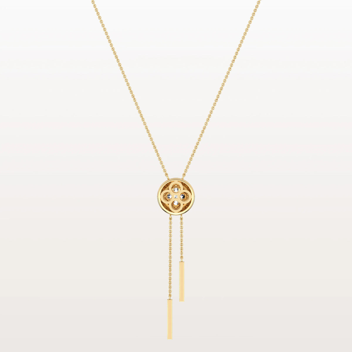 Lab Grown Diamond Ball Pendant Y Necklace In 14K Solid Gold/Platinum - Necklaces