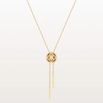 Lab Grown Diamond Ball Pendant Y Necklace In 14K Solid Gold/Platinum - Necklaces