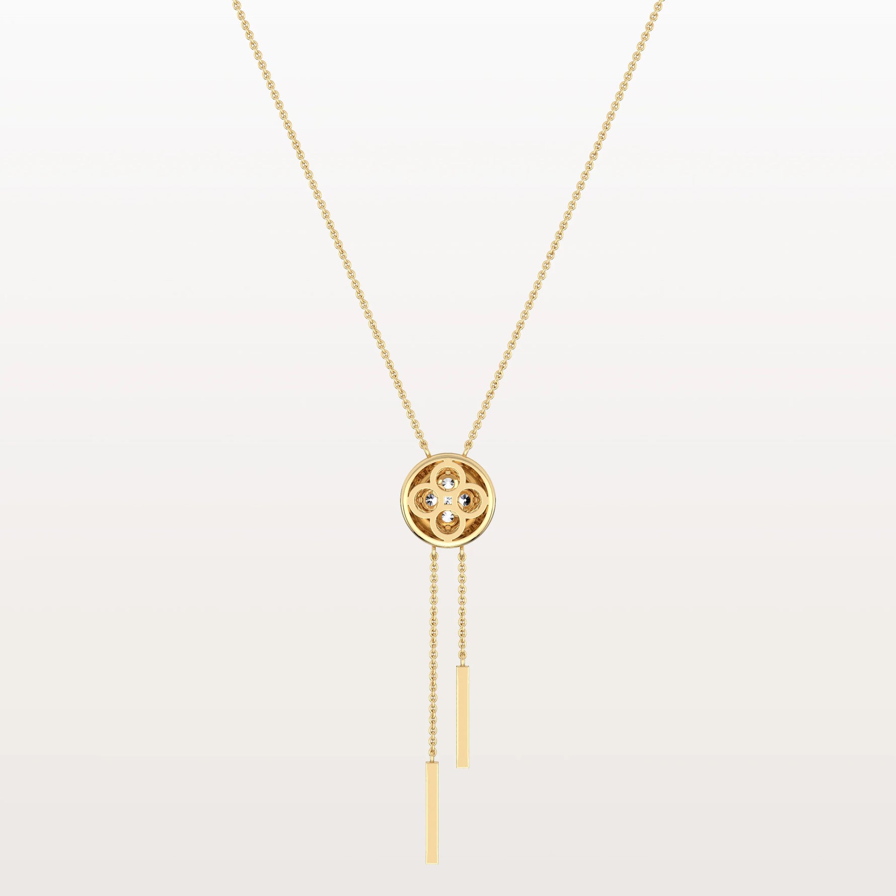 Lab Grown Diamond Ball Pendant Y Necklace In 14K Solid Gold/Platinum - Necklaces