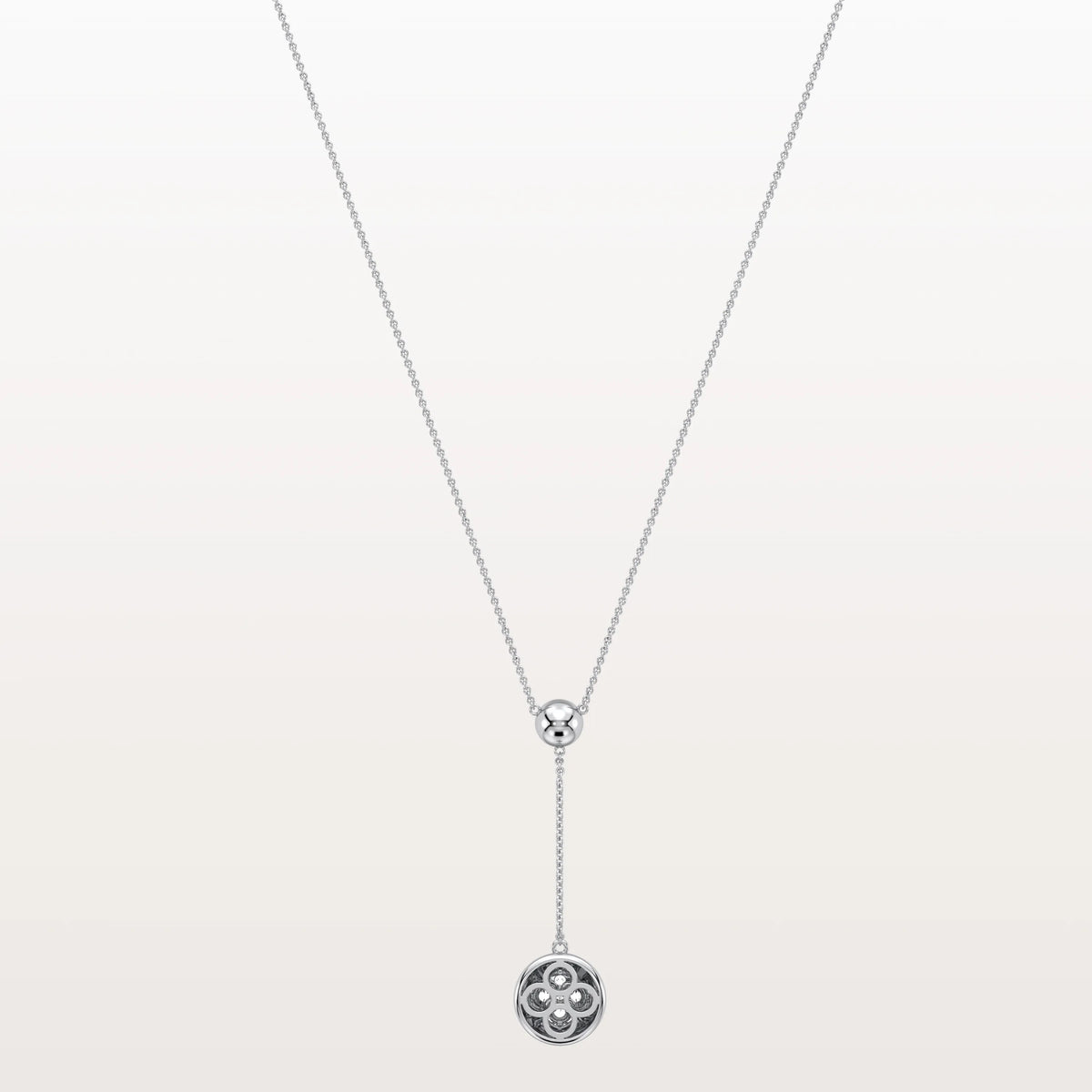 Lab Grown Diamond Ball Pendant Drop Necklace In 14K Solid Gold/Platinum - Necklaces